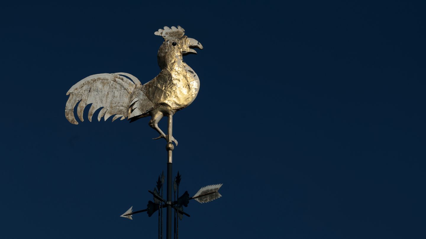 The golden rooster that keeps watch over Cambridge Common atop the spire of the First Church in Cambridge will soon be leaving Harvard Square after 150 years.