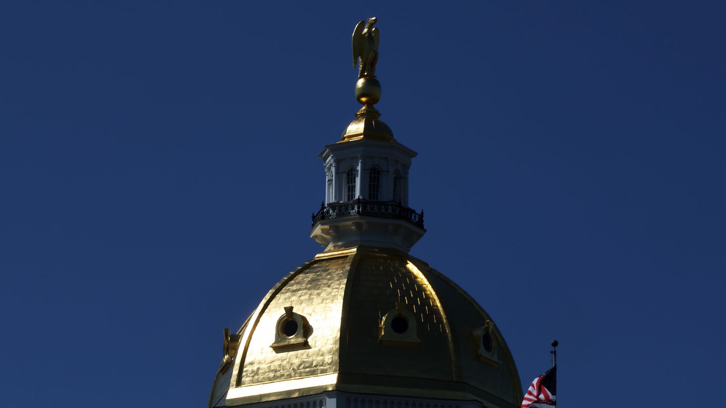 The dome of the New Hampshire State House in Concord.